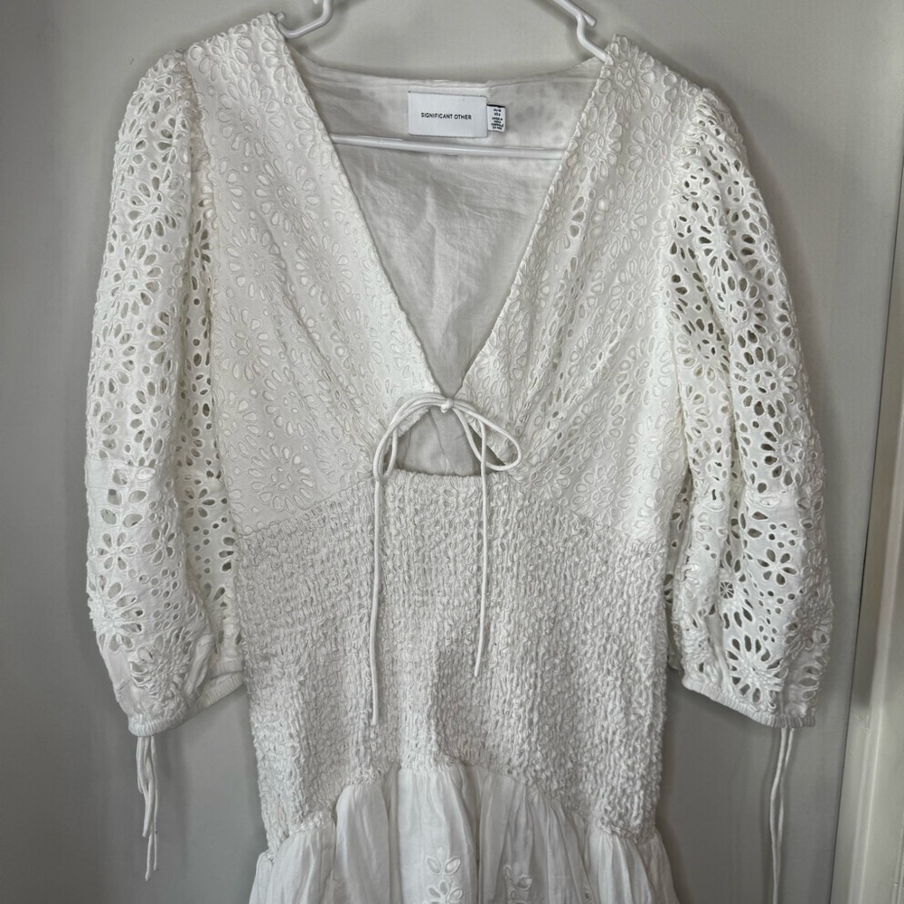 ‼️SALE‼️ Significant Other Mazie Cutout White Eyelet Maxi Dress - Picture 3 of 7